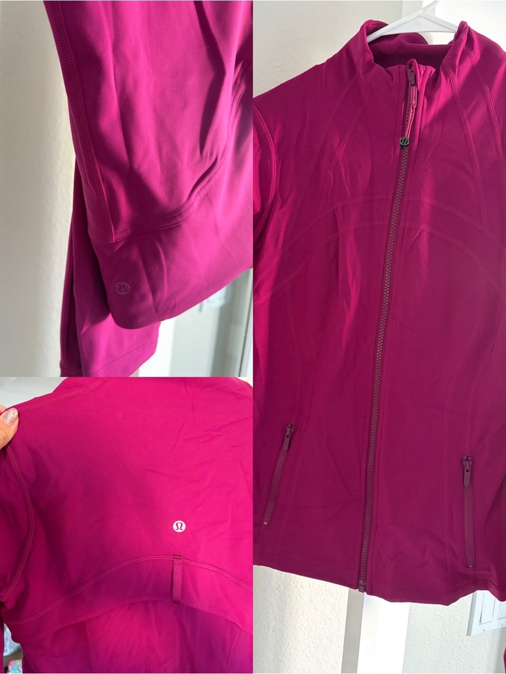 lululemon athletica Bright Magenta Full-Zip Utility Jacket + matching leggings